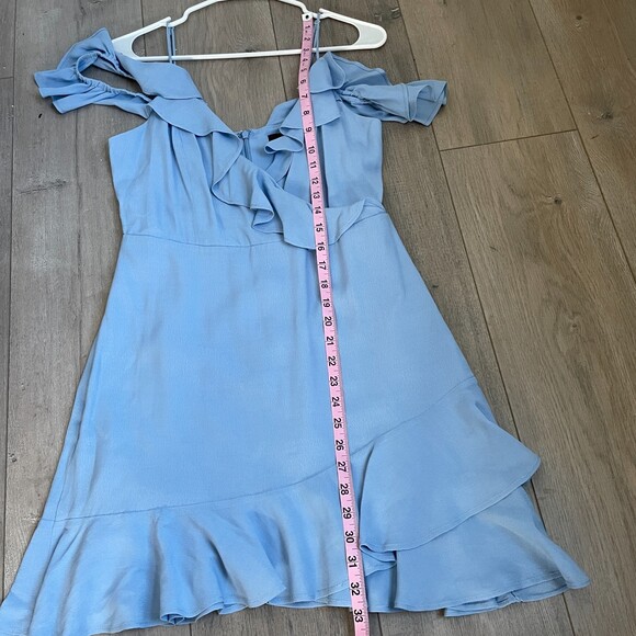 MAJORELLE Salsa Baby Blue ruffle mini Dress - Picture 9 of 13